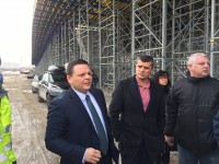 Министър Христо Алексиев проверява строителството на пътна връзка от Летище София до бул. "Брюксел"