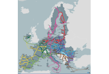 Схема на коридорите от трансевропейската транспортна мрежа