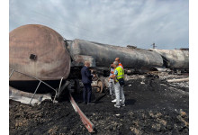 Withdrawal of the unaffected tanks from the freight train, which derailed near the village of Pyasachevo, has begun